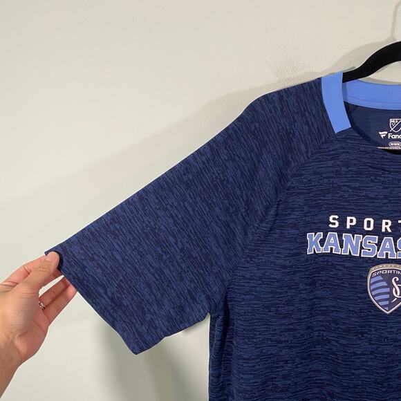 Fanatics Men MLS Kansas City Sporting Blue Short Sleeve Jersey Tee Size M Soccer - Picture 5 of 8